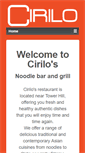 Mobile Screenshot of cirilonoodlebar.co.uk